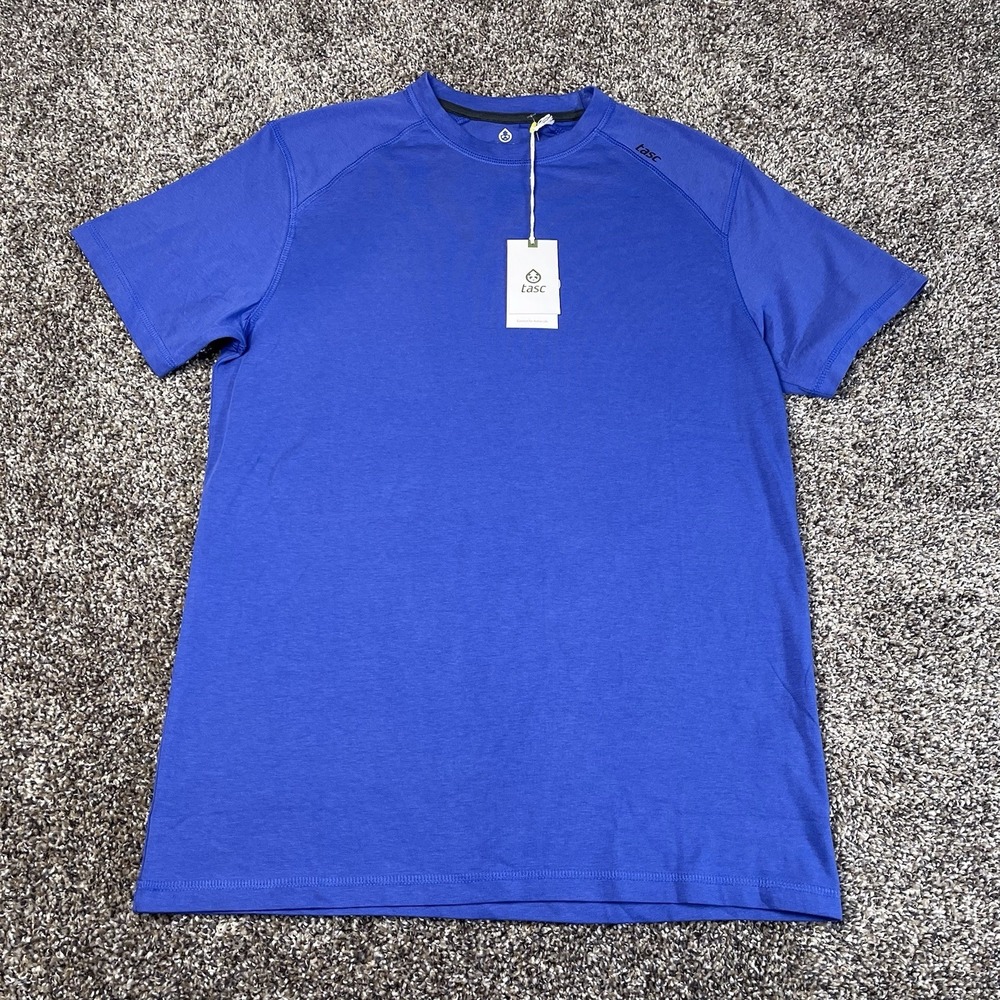 NEW Tasc Performance Mens Size S Carrollton Tee Shirt Imperial Blue Short Sleeve